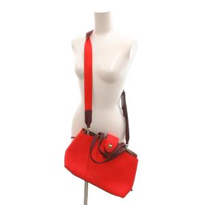 ケイトスペード KATE SPADE エッセンシャル ラージ ハンドバッグ ショルダー 2WAY ロゴ レザー 赤 レッド /FF レディース