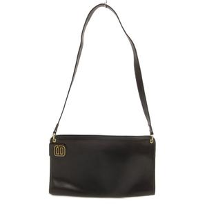 クリスチャンディオール Christian Dior ヴィンテージ ショルダーバッグ 斜め掛け CDロゴ レザー 黒 ブラック /JS ☆AA★ レディース