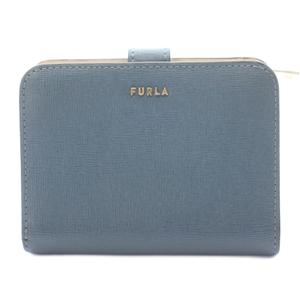 フルラ FURLA 二つ折り 財布 ウォレット レザー 小銭入れあり 青 ブルー /KU レディース