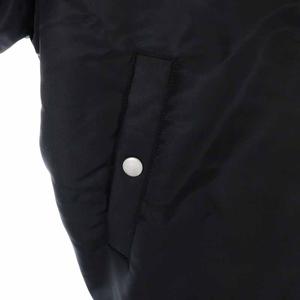 アグ　UGG クロシェ編み MA-1 BLACK シンディ着用 アグ UGG ジャケット MA-1 ジップアップ クロシェ編み ロゴ刺繍 M 黒