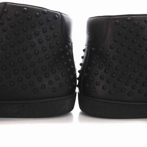 【美品】GUCCI グッチ 322737 スタッズ ハイカットスニーカー ブラック サイズ：5 24㎝前後 グッチ GUCCI スニーカー ハイカット ジュース レザー スタッズ 9.5C