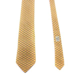 エルメス HERMES ネクタイ 総柄 シルク フランス製 7823 UA