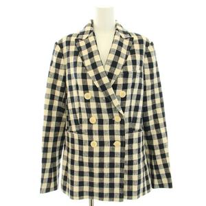 未使用品 トリーバーチ TORY BURCH ギンガムダブルブレストジャケット 