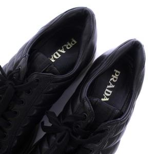 プラダ PRADA スニーカー シューズ レザー 9 28cm 黒 ブラック /BM