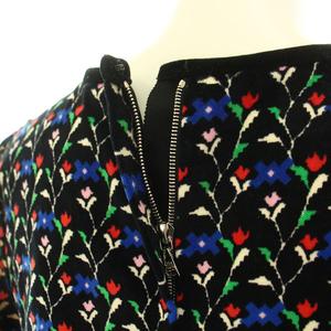 美品 MARC BY MARC JACOBS 総柄 長袖 膝丈 ワンピース マークジェイコブス MARC JACOBS ワンピース ひざ丈 ラウンド
