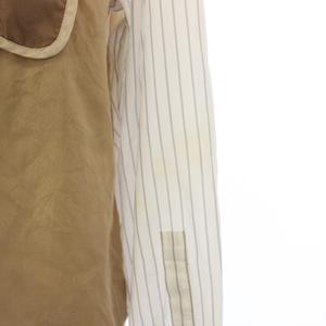 バーバリー BURBERRY シャツ シルク 切替 長袖 ポケット UK6 ベージュ 4566940 /TK レディース