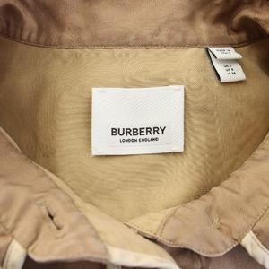 バーバリー BURBERRY シャツ シルク 切替 長袖 ポケット UK6 ベージュ 4566940 /TK レディース