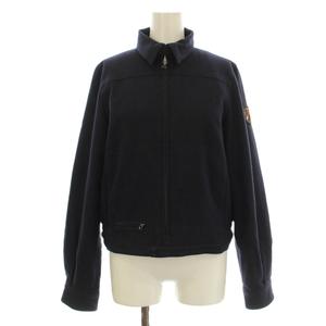 ラルフローレン RALPH LAUREN ブルゾン ステンカラージャケット 中綿 ジップアップ ウール アンゴラ混 カシミヤ混 7 紺 ネイビー JKRLGW2007 /KU レディース