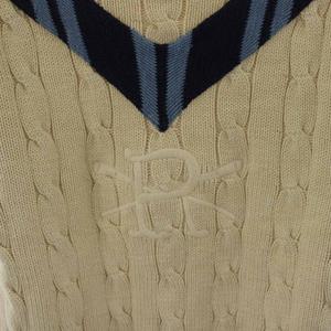 ラルフローレン RALPH LAUREN RUGBY ニット セーター 長袖 ロゴ 刺繍 S ベージュ 0161998FZ /AN46 メンズ