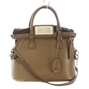 メゾンマルジェラ 11 Maison Margiela 11 Classique Mini ショルダーバッグ ハンドバッグ カウレザー 牛革 茶 ブラウン /TK レディース