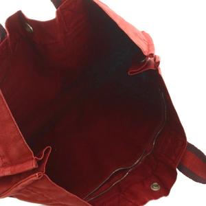 エルメス HERMES エールラインMM トートバッグ キャンバス 赤 ボルドー /YM ■OH レディース