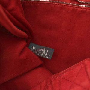 エルメス HERMES エールラインMM トートバッグ キャンバス 赤 ボルドー /YM ■OH レディース