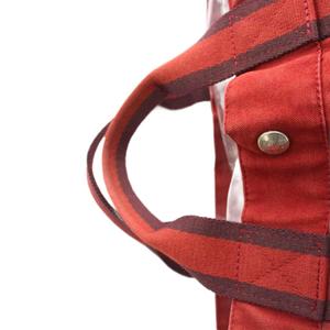 エルメス HERMES エールラインMM トートバッグ キャンバス 赤 ボルドー /YM ■OH レディース