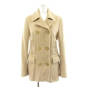 マックスマーラ MAX MARA 白タグ ショートダブルコート ピーコート キャメル 38 ベージュ /KU レディース