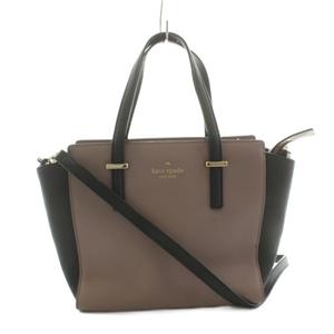 ケイトスペード KATE SPADE シダー ストリート スモール ヘイデン ショルダーバッグ ハンドバッグ レザー グレー系 黒 ブラック PXRU5491 /KU ●D レディース