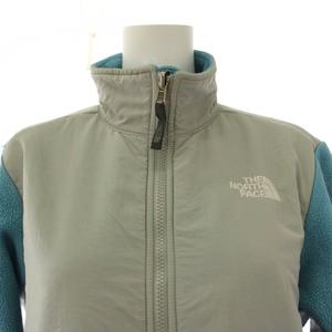 ザノースフェイス THE NORTH FACE ジップアップパーカー デナリジャケット フリース XL 水色 グレー /BM レディース