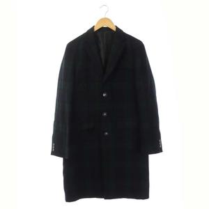 タケオキクチ Takeo Kikuchi コート チェスター ロング チェック 3 緑 紺 グリーン ネイビー Mf メンズ 169 ベクトルパーク