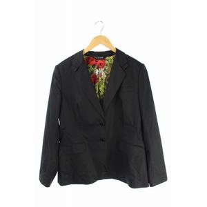 Paul Smith Black レディースジャケット Women's Black Leather Swing Jacket With Button Back
