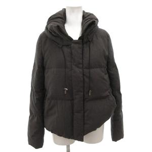 ギルドプライム GUILD PRIME ダウンジャケット ブルゾン ドローコード スタンドカラー 36 グレー /FF ■GY06 レディース