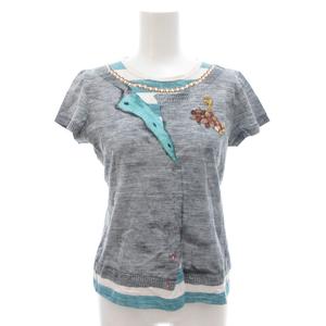 ポールスミス PAUL SMITH Pauly Tシャツ カットソー S 半袖 プリント グレー /AE ■GY06 レディース