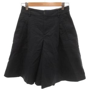 イエナ IENA 美品 ハーフパンツ 麻 リネン 38 紺 ネイビー タック 斜めポケット 14-030-900-7050-1-0 /HW ■GY06 レディース