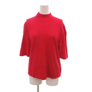 ロロコレクション LOLOCollection ニット セーター カシミヤ混 42 赤 レッド モックネック 半袖 /NU ■GY06 レディース