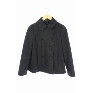 ミュウミュウ miumiu コート ダブル ショート 40 グレー /HK □OS  