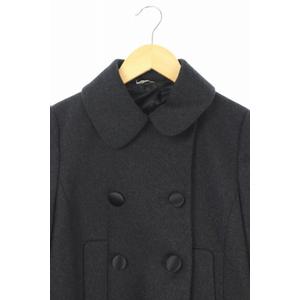 ミュウミュウ miumiu コート ダブル ショート 40 グレー /HK □OS  