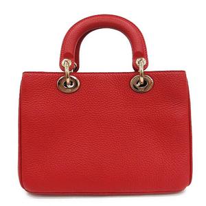 美品 Dior ディオリッシモ 2WAYハンドバッグ レザー 赤 クリスチャンディオール Christian Dior ディオリッシモ