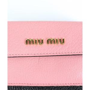 ミュウミュウ miumiu 財布 三つ折り コンパクト ミニ バイカラー