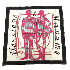 エルメス HERMES スカーフ カレ90 MONSIEUR & MADAME ムッシュー
