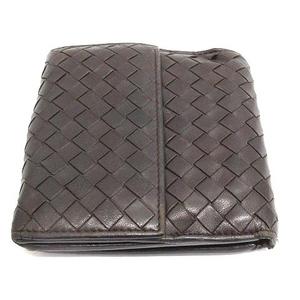 ボッテガ　二つ折り財布　ダークブラウン ボッテガヴェネタ BOTTEGA VENETA 財布 二つ折り財布 折りたたみ財布