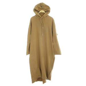 アメリカーナ Americana ドゥーズィエムクラス取扱い ワンピース スウェット 長袖 ロング フード付き サイドジップ キャメル Os レディース 170 ベクトルパーク