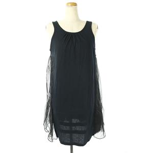 miu miu ブラック ノースリーブ チュニック ワンピースMIUMIU ミュウ
