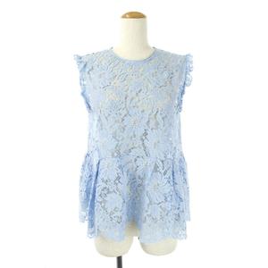 ドゥロワー Drawer 19ss レースバックジップブラウス ノースリーブ 36 水色 Kn Os レディース 170 ベクトルパーク