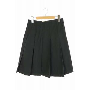 ミュウミュウ miumiu プリーツスカート 膝丈 38 黒 /AO □OS