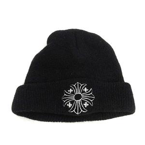 クロムハーツ CHROME HEARTS 帽子 ニットキャップ ニット帽 クロス刺繍 