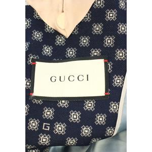 グッチ GUCCI 18SS G柄 小紋柄 テーラードジャケット コットン 総裏地 