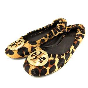 トリーバーチ　レオパード　ハラコ　パンプス　フラットシューズ　24 トリーバーチ レオパード ハラコ パンプス フラットシューズ 24