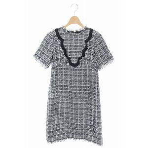 ケイトスペード KATE SPADE BI-COLOR SCALLOP TWEED DRESS ツイード  