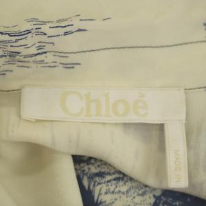 クロエ CHLOE 19年 プリントシルクブラウス シャツ 長袖 総柄 36