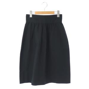 フェンディ FENDI フレアスカート 膝丈 ジップフライ 42 黒 ブラック  