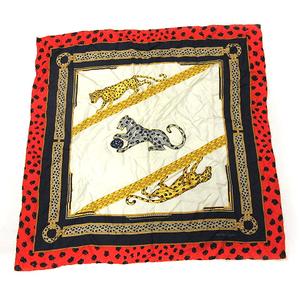 カルティエ Cartier must de スカーフ ヒョウ柄 レオパード