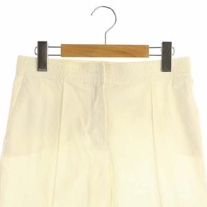 シャネル CHANEL 裾フリンジ パンツ ストレート 34 白 ホワイト /HK