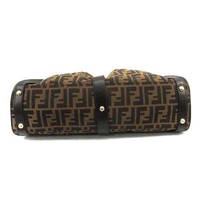 フェンディ ボルサマジック ハンドバッグ レザー　ズッカ柄　ブラック フェンディ ボルサマジック ハンドバッグ レザー ズッカ柄 ブラック