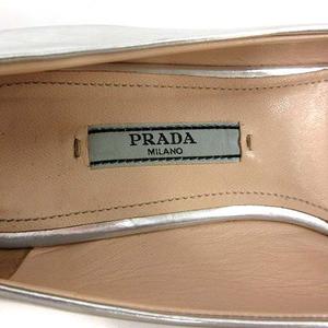プラダ PRADA フラットシューズ パンプス ポインテッドトゥ リボン