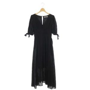 スナイデル Snidel 19ss コットンパンチングレースワンピース ロング 五分袖 0 黒 ブラック Df Os レディース 170 ベクトルパーク