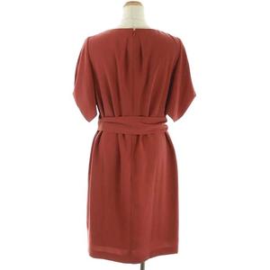 アンタイトル Untitled Vネックワンピース ロング マキシ 五分袖 2 赤 レッド Mf レディース 170 ベクトルパーク