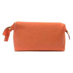セリーヌ CELINE ポーチ メイク 化粧 レザー オレンジ /YO6 □OH