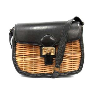 ネット限定 ラウンドショルダーバッグ カーフ エバゴス かごバッグ 黒 茶 牛革 レザー ッグ Enigmagin Be